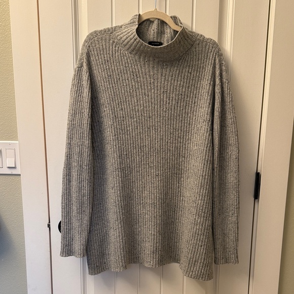 Halogen Sweaters - Halogen Ribbed Gray Turtleneck Sweater